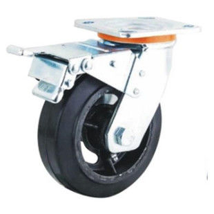 Bánh xe hạng nặng 5 inch có phanh khóa bánh xe bánh xe cổng