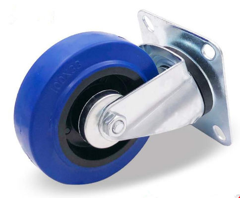 Bánh xe đẩy 3 '' bánh xe đẩy cao su bánh xe nhựa mạ kẽm 75mm