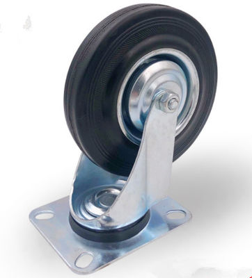 bánh xe đẩy công nghiệp bánh xe đẩy cao su xoay tấm trên 5 inch