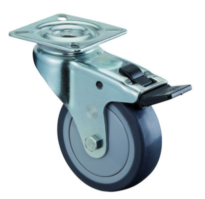 bánh xe xoay bộ máy với bánh xe khóa phanh