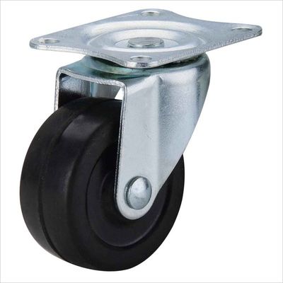 small black rubber caster wheels furniture castors 2 inch